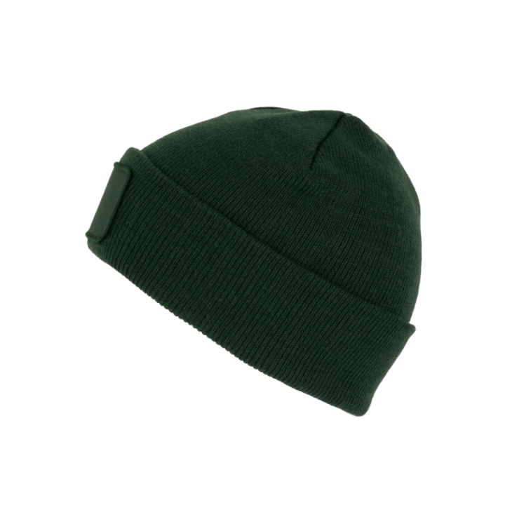 Bonnet en fibres recyclés avec patch de personnalisation