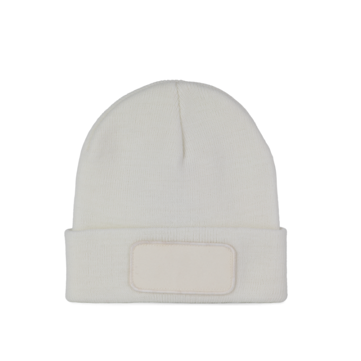 Bonnet en fibres recyclés avec patch de personnalisation