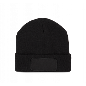 Bonnet fibres recyclés avec patch et doublure isolante thinsulate (2)