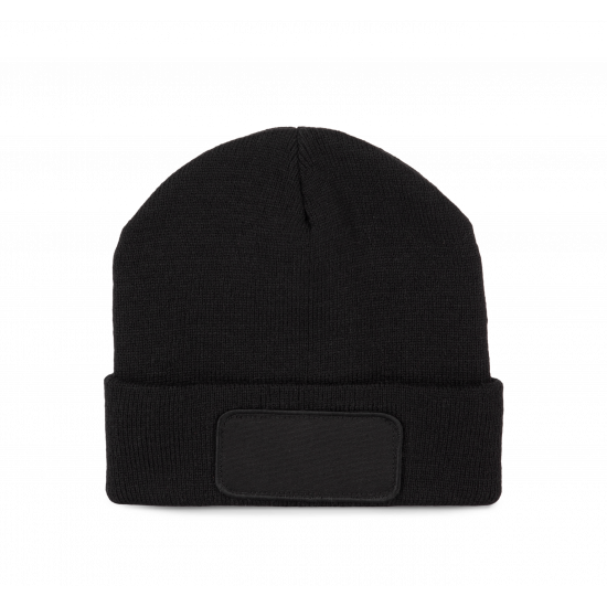Bonnet fibres recyclés avec patch et doublure isolante thinsulate
