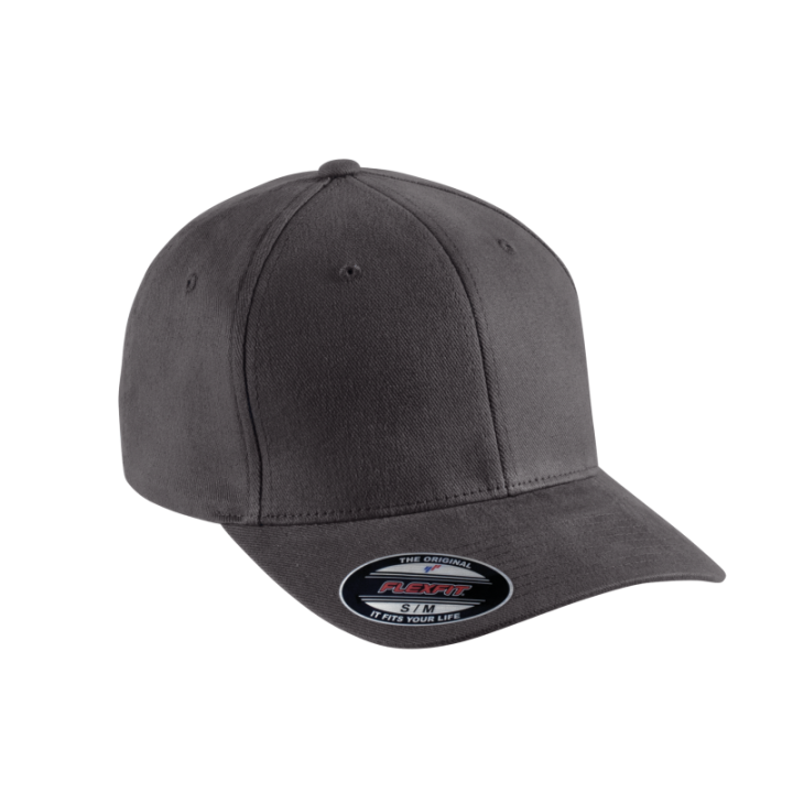 Casquette en coton brossé 6 panneaux