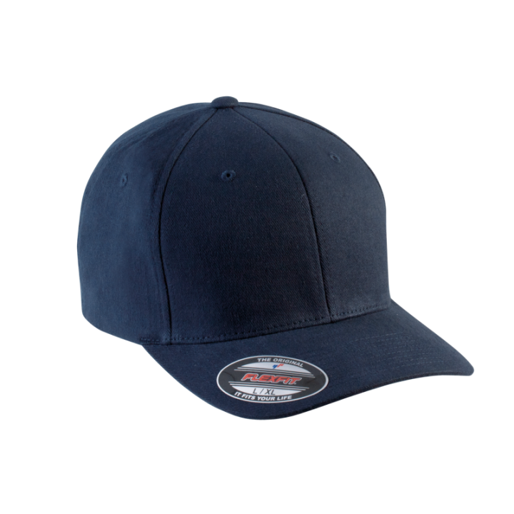 Casquette en coton brossé 6 panneaux