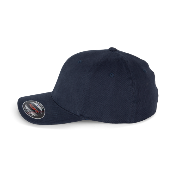 Casquette en coton brossé 6 panneaux