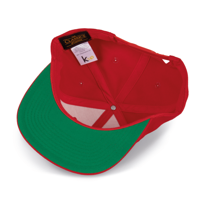 Casquette visière plate 6 panneaux K-UP