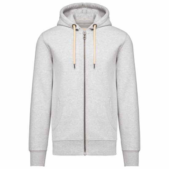 Sweat-shirt vintage zippé à capuche homme