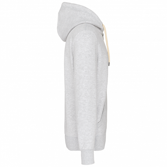 Sweat-shirt vintage zippé à capuche homme