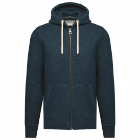 Sweat-shirt vintage zippé à capuche homme