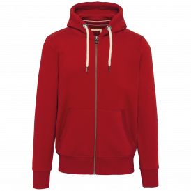 Sweat-shirt vintage zippé à capuche homme