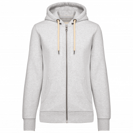 Sweat-shirt vintage zippé à capuche femme