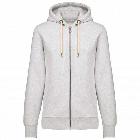 Sweat-shirt vintage zippé à capuche femme