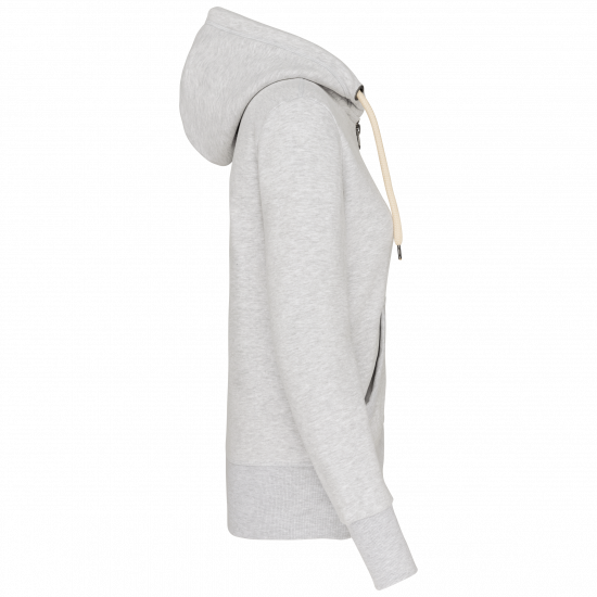 Sweat-shirt vintage zippé à capuche femme