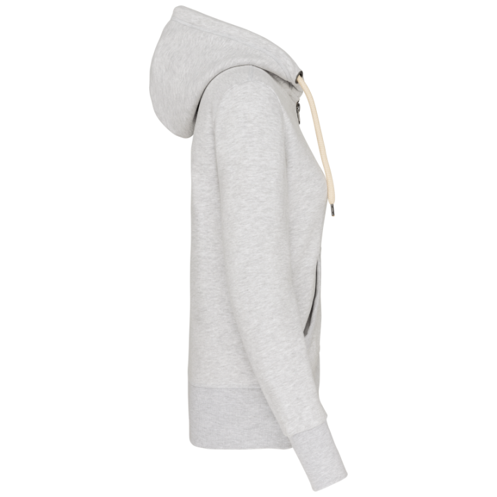 Sweat-shirt vintage zippé à capuche femme
