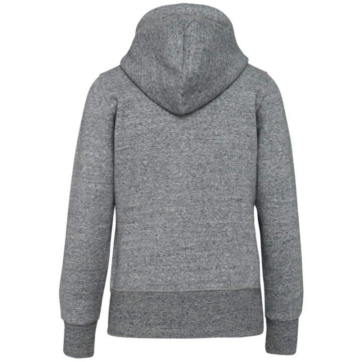 Sweat-shirt vintage zippé à capuche femme