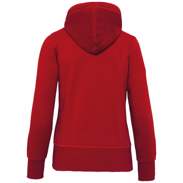 Sweat-shirt vintage zippé à capuche femme
