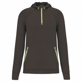 Sweat-shirt capuche 1/4 zip sport (2)