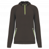 Sweat-shirt capuche 1/4 zip sport