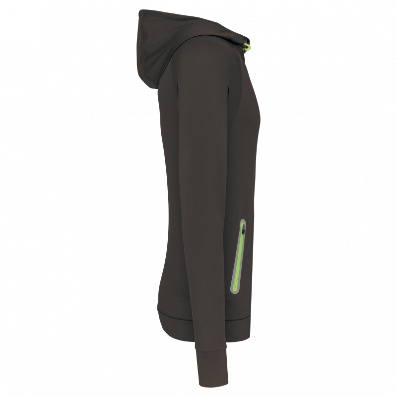 Sweat-shirt capuche 1/4 zip sport