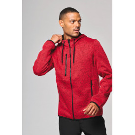 Veste capuche chinée homme