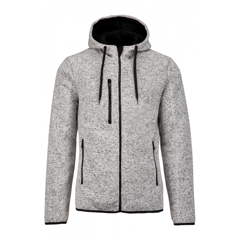 Veste capuche chinée homme