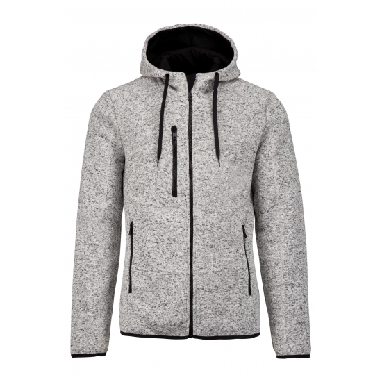 Veste capuche chinée homme