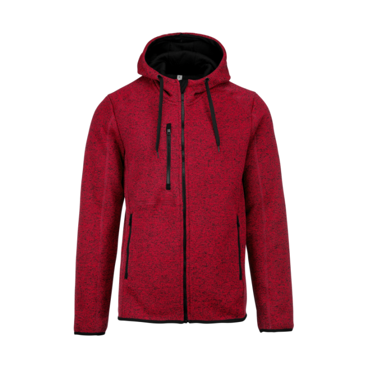 Veste capuche chinée homme