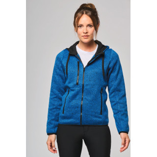 Veste capuche chinée femme