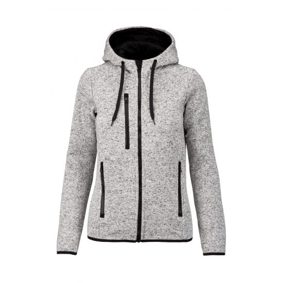 Veste capuche chinée femme