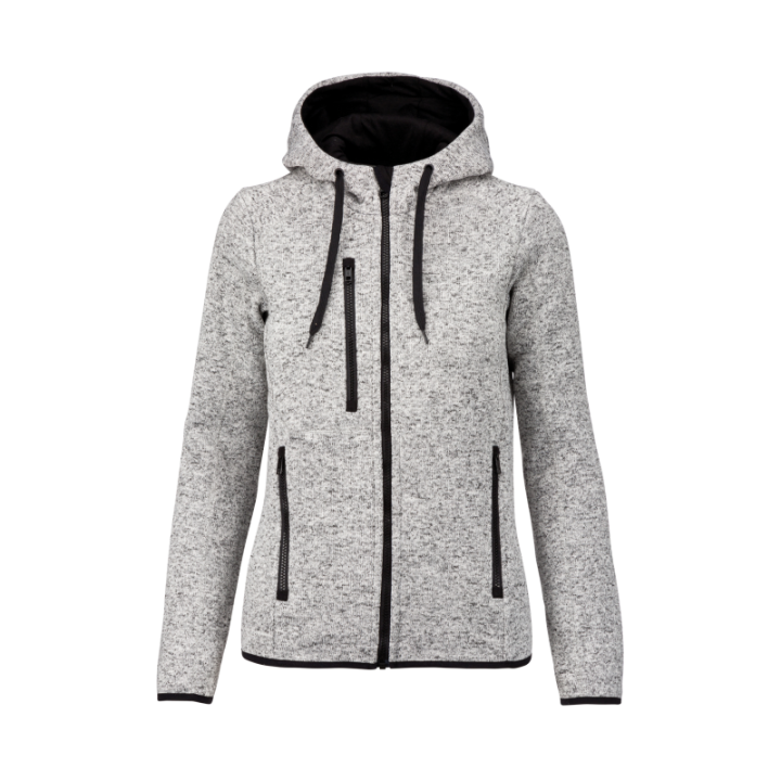 Veste capuche chinée femme