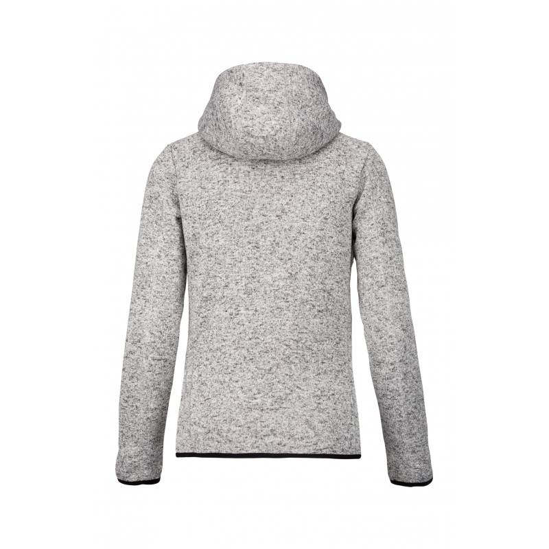 Veste capuche chinée femme