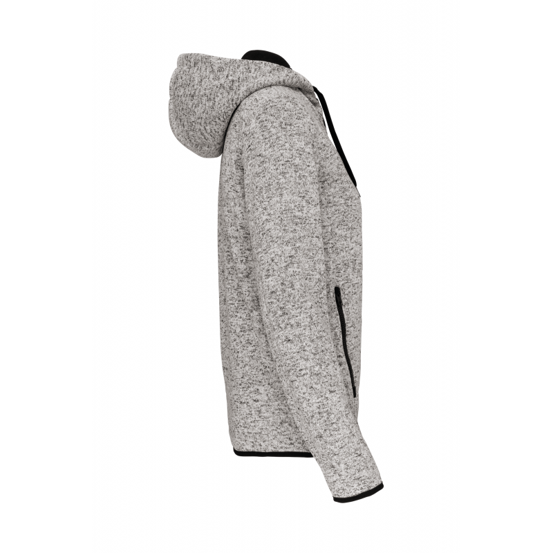 Veste capuche chinée femme