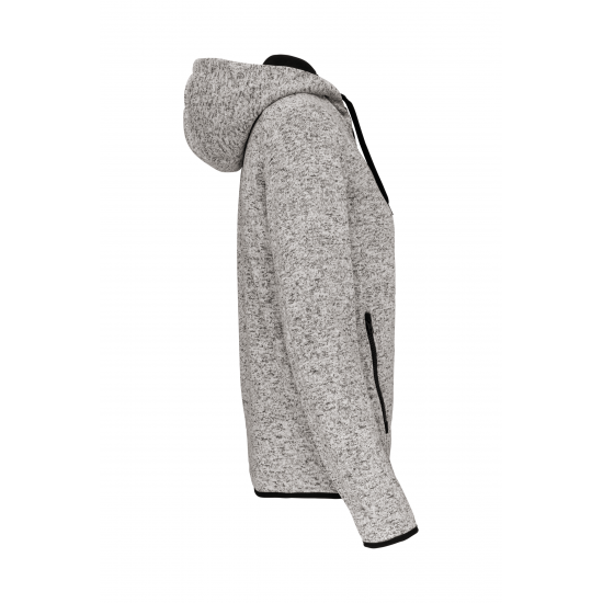 Veste capuche chinée femme