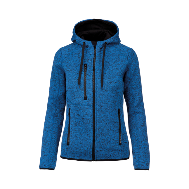 Veste capuche chinée femme