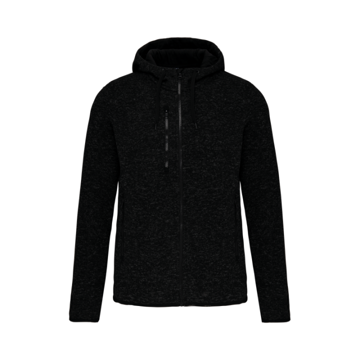 Veste capuche chinée femme