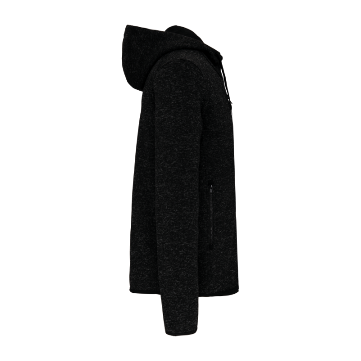 Veste capuche chinée femme