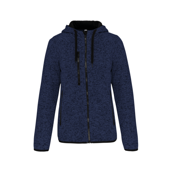 Veste capuche chinée femme