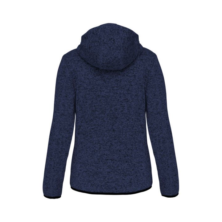 Veste capuche chinée femme