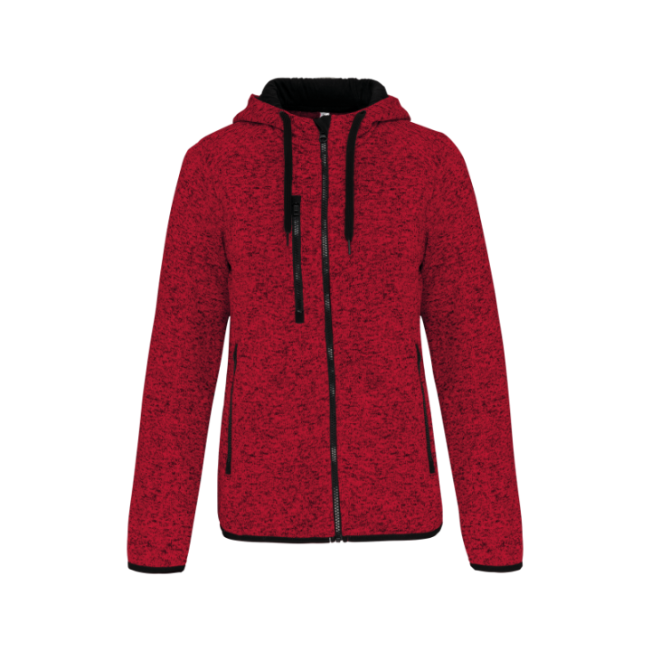 Veste capuche chinée femme