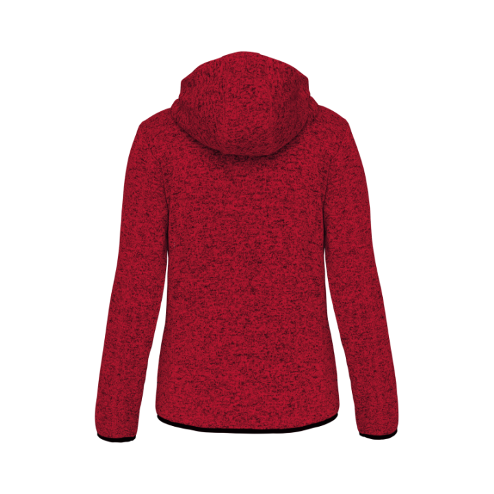Veste capuche chinée femme