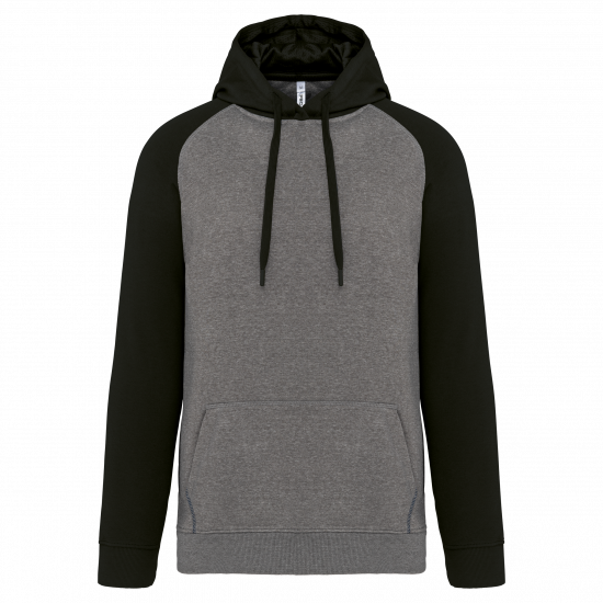 Sweat-shirt capuche bicolore adulte