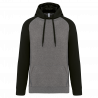 Sweat-shirt capuche bicolore adulte