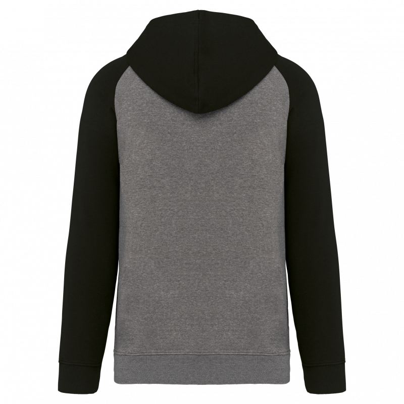 Sweat-shirt capuche bicolore adulte