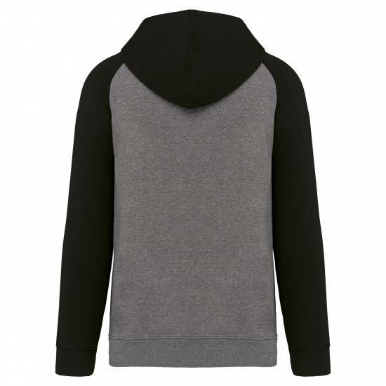 Sweat-shirt capuche bicolore adulte
