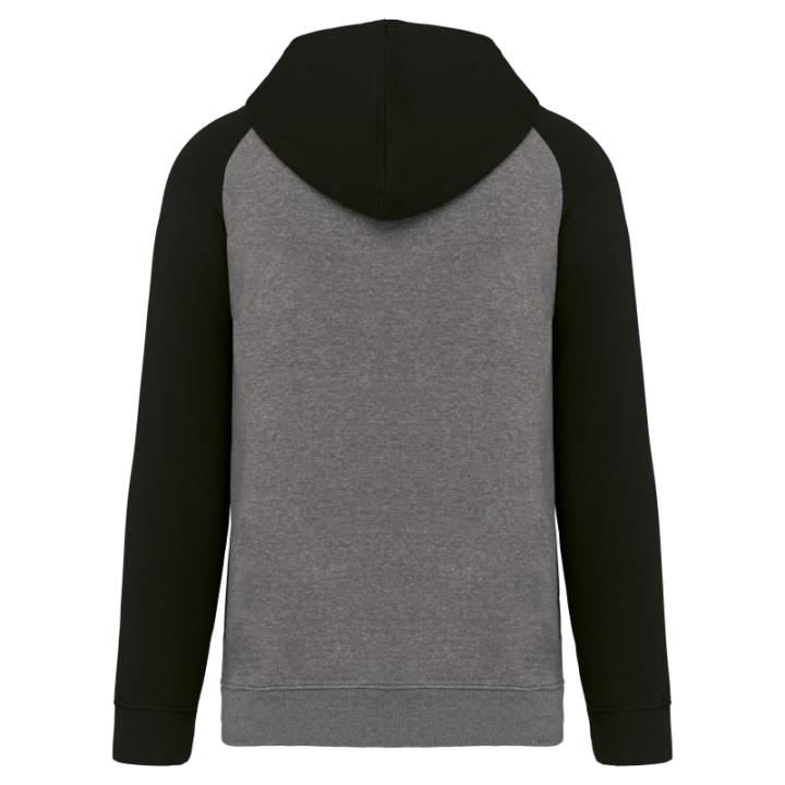 Sweat-shirt capuche bicolore adulte
