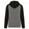 Sweat-shirt capuche bicolore adulte