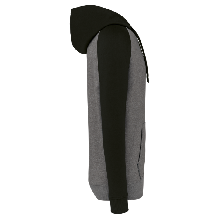 Sweat-shirt capuche bicolore adulte