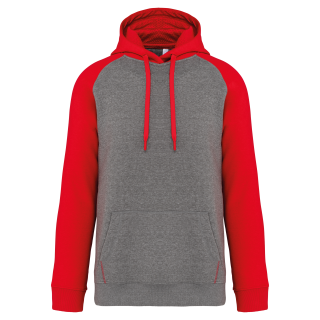 Sweat-shirt capuche bicolore adulte