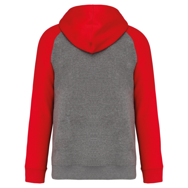 Sweat-shirt capuche bicolore adulte