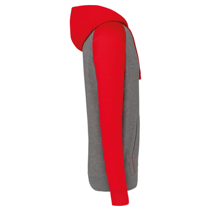 Sweat-shirt capuche bicolore adulte