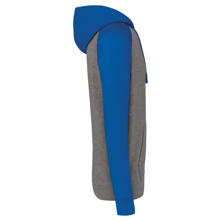 Sweat-shirt capuche bicolore adulte