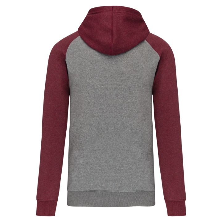 Sweat-shirt capuche bicolore adulte